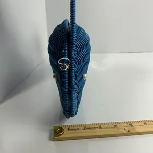 Tommy Bahama Blue Whale Wicker‎ Crossbody Bag Novelty Nautical Purse thumbnail 3