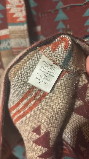 Le Miel Aztec Western rough-edge shirt jacket - L thumbnail 4