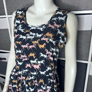 Anthropologie Porridge Petaluma Peep Hem Dress Navy Horse Print & Polka-Dot Hem thumbnail 14