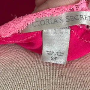 Victoria's Secret Lace Trim Chemise Size Small Hot Pink Lingerie Coquette Y2K thumbnail 5