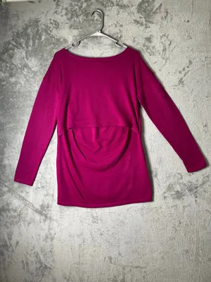 Nom Maternity Nursing Top Medium Pink Long Sleeve Layered Breastfeeding Shirt thumbnail 2