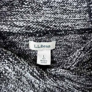 L L Bean Shawl Collar Sweater Womens Large P Gray Marled Pullover Pockets Soft thumbnail 7