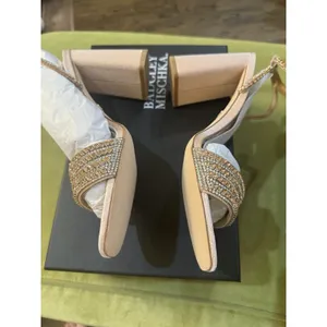 Badgley Mischka Becca rhinestone jeweled sandals size 6 Bridal Fairy thumbnail 8