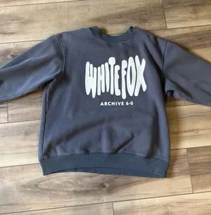 Dark grey white fox crewneck thumbnail 1