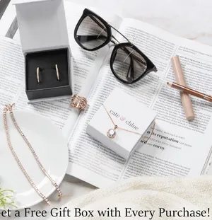 Cate & Chloe Bianca 18k Rose Gold Plated Crystal Silver Hoop Earrings thumbnail 3