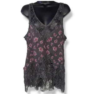 Free People floral lace camisole tank top thumbnail 2