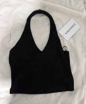 Signature 8 Black Halter Top thumbnail 1