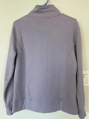 L.L. Bean Women Full Zip stand collar Hoodie size M reg purple thumbnail 2