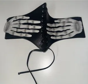 Spirit Halloween Gothic Skeleton Hands Corset Belt Underbust Waist Cincher Halloween Goth Y2K S/M thumbnail 1