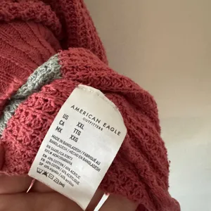 American Eagle‎ Women's Colorblock Waffle Knit Henley Oversized Sweater Top thumbnail 6