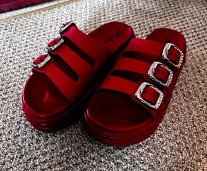 Hot pink sandals Red Size 7 thumbnail 1