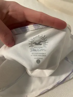 Hollister Swim Lavender and white Bikini bottom thumbnail 3