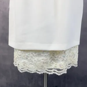 Feminine Lace Trim Slip Dress Size 5/6 Mini Sequin Bridal Romantic Cocktail‎ thumbnail 5