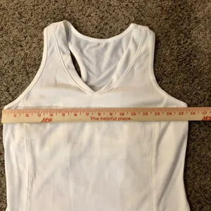 Racerback Tank Top Womens M (8/10) Used White Casual thumbnail 7