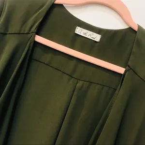 Boutique On the road green olive duster kimono sz small thumbnail 4