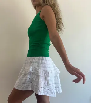 Citi Wear Green Rib Knit Tank Top thumbnail 3