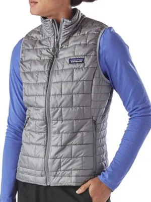 Patagonia Women’s Nano Puff Vest Size Small Gray Full Zip Insulated Puffer thumbnail 3