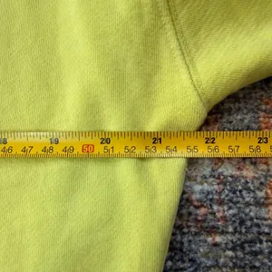 Perfectwhitetee Lime Yellow Cotton French Terry Crewneck Sweatshirt Small USA thumbnail 5