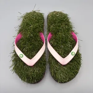 GFF Turf Flip Flops 10 Fit Women Size 7 7.5 Thongs Grass Halloween Party Novelty thumbnail 1
