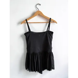 Blogilates Women Black‎ Skirted Active Romper Shorts Mesh Overlay Small thumbnail 2