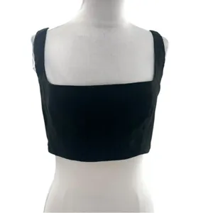 Reformation pepper linen crop top black sz‎ M thumbnail 7
