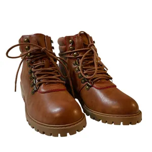 MIA Lance Cognac Luggage Brown/Red Lace Up Ankle Hiking Boots NIB - Size 6 thumbnail 3