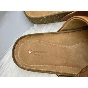 Clarks Rosilla Derby Women’s Leather Sandals Dark Tan Combi Unstructured Size 7 thumbnail 3