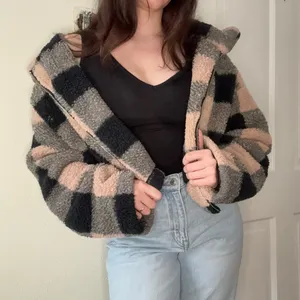 Shein Plaid Sherpa Jacket thumbnail 1