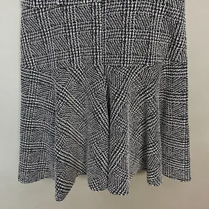 Eliza J. Women Dress 16 Navy Blue White Plaid V-Neck‎ Fit and Flare Sleeveless thumbnail 6