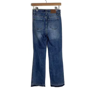 Judy Blue‎ Jeans Juniors 3/26 Blue High Rise Slim Boot Raw Hem Stretch Denim thumbnail 9