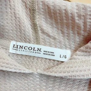LINCOLN OUTFITTERS Henley Sweater Hoodie Pullover Waffle Knit thumbnail 6