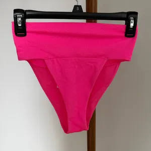 Aerie Neon Pink High-Waisted Bikini Bottom thumbnail 1