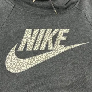 Nike Black Rally Funnel Neck Metallic Bubble Graphic Pullover Hoodie Sweatshirt thumbnail 4