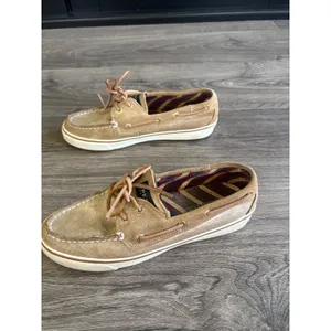 Sperry Top-Sider‎ Boat Shoes Women's 7M Gold Metallic Leather Loafers thumbnail 2