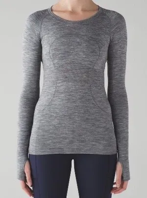 Lululemon Swiftly Tech Long Sleeve Crew Slate / White 4 thumbnail 1