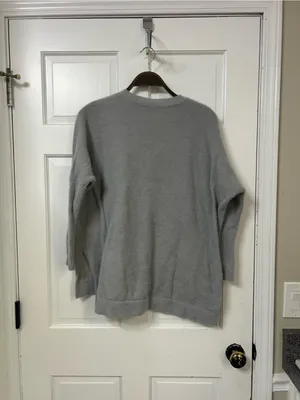 Cozy Light Gray Women's Crewneck Sweater Size XXL thumbnail 4