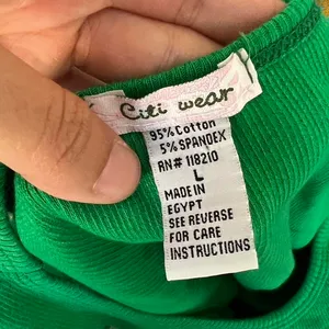 Citi Wear Green Rib Knit Tank Top thumbnail 6