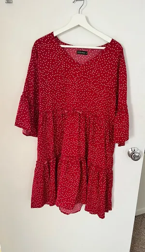 Loose fit dress Red Size XL thumbnail 1