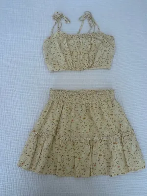 Forever 21 Floral Set Skirt & Top thumbnail 1
