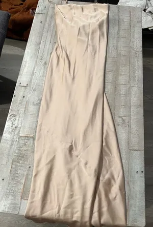 Show Me Your Mumu Women's Spaghetti Strap Maxi Dress Champagne Satin X Large XL thumbnail 1
