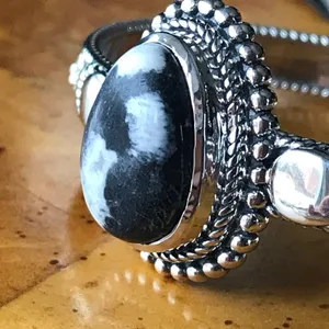 White Buffalo Sterling Silver Cuff Bracelet thumbnail 2