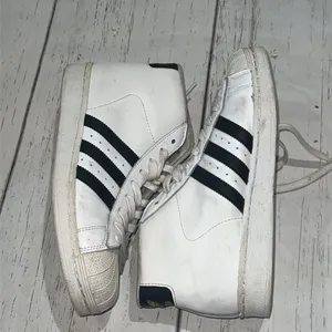 Adidas white and black high top sneakers thumbnail 3