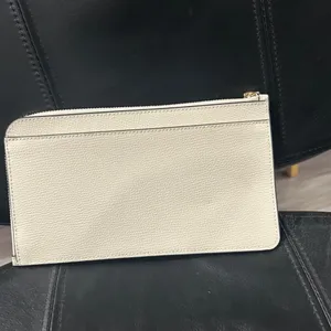 kate spade Cream Wristlet with Pink Floral Appliqués and Green Accents thumbnail 3