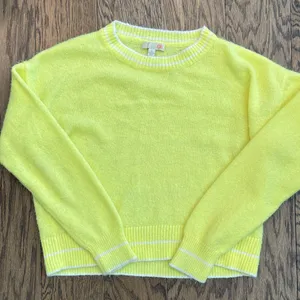 Gianni Bini Bright Yellow Crew Neck Sweater thumbnail 1