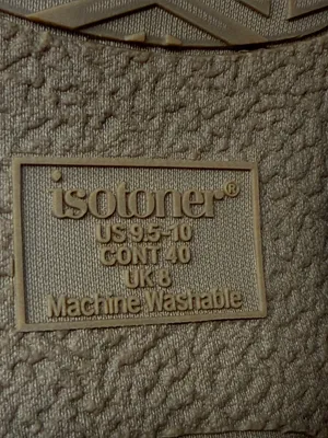 Isotoner NWT Memory Foam Sparkle Evening Sand Pink Foam Hoodback Slippers XL thumbnail 8