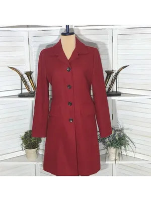 Banana Republic Wool Blend Pea Coat Red Burgundy Extra Small thumbnail 9