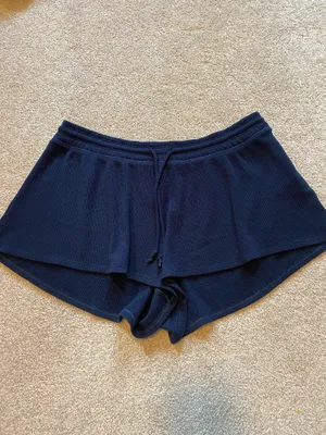 Gilly Hicks Navy Waffle Flutter Shorts thumbnail 5