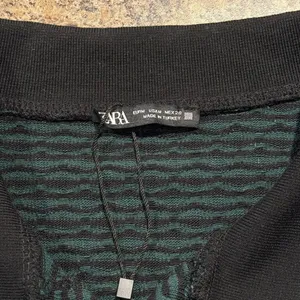 NEW Zara Green Black Polo Dress Minimalist Shift‎ Quiet Luxury Dark Academia M thumbnail 4