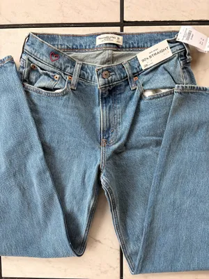 Abercrombie Jeans Mid-Rise Straight Short 90s 28 thumbnail 3
