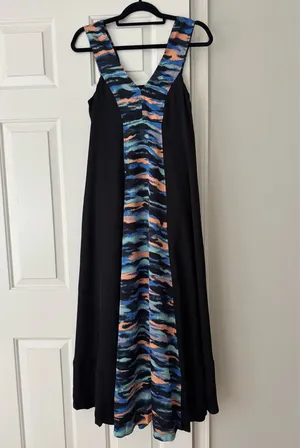 Anthropologie Maeve V-neck Colorblocked Oversized Maxi Dress, Size 0 thumbnail 4